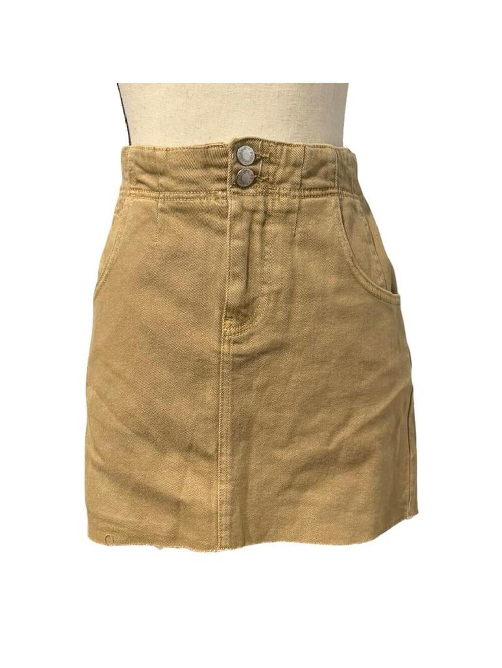 Free People Tan Cotton Blend Skirt Size 8